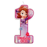 Princess theme number one birthday candle for baby girl's first birthday cake decoration from Funzoop The Party Shop