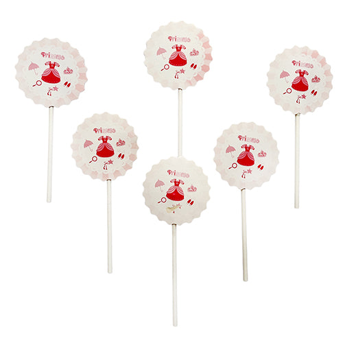 Princess Paper Cupcake Toppers, Pack of 6