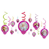 Princess theme hanging swirls decoration with metallic accents from Funzoop The Party Shop