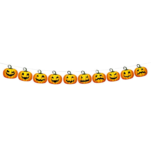 Pumpkin theme Halloween party banner hanging decoration for spooky celebrations from Funzoop The Party Shop
