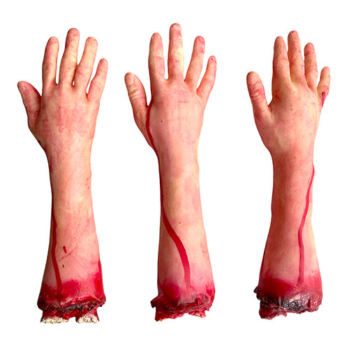 Halloween scary cosmetic arm prop for horror themed party decorations from Funzoop The Party Shop