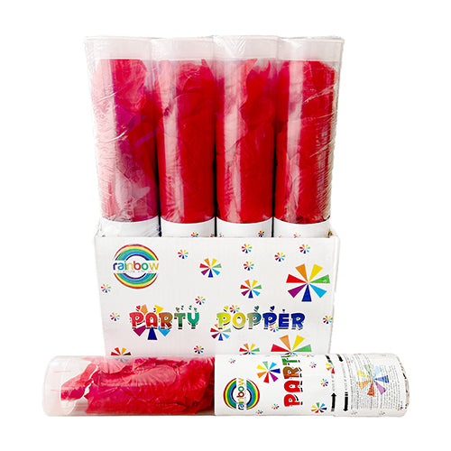 Red metallic foil confetti party popper