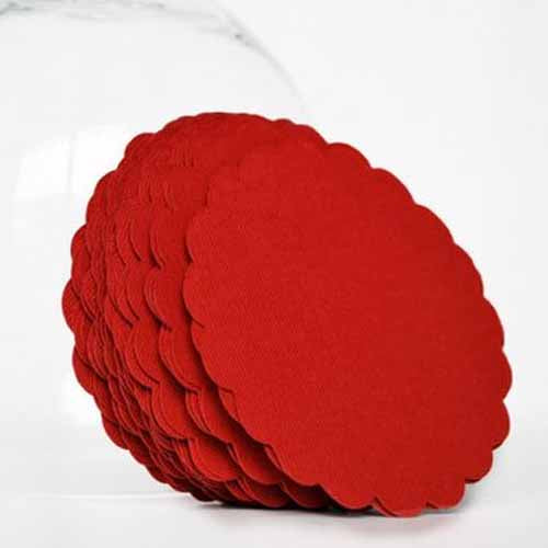 Red round paper garland hanging decoration for party and event décor from Funzoop The Party Shop