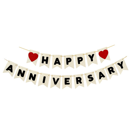 Romantic happy anniversary EVA banner for party wall decoration from Funzoop The Party Shop