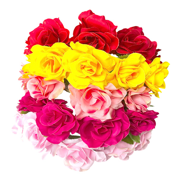 Rose floral tiara alternate angle
