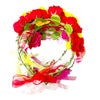 Rose floral tiara detail view