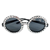 Black round shaped party goggles with oversized novelty frame design from Funzoop The Party Shop