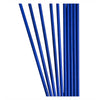 Blue paper drinking straws shown grouped against a white background, providing a solid colour accent for coordinated party drinks.