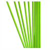 Green paper drinking straws shown grouped against a white background, providing a solid colour accent for coordinated party drinks.