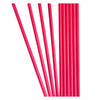Pink paper drinking straws shown grouped against a white background, providing a solid colour accent for coordinated party drinks.