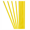 Yellow paper drinking straws shown grouped against a white background, providing a solid colour accent for coordinated party drinks.