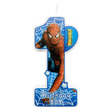 Spider-Man theme number one birthday candle for first birthday cake decoration from Funzoop The Party Shop