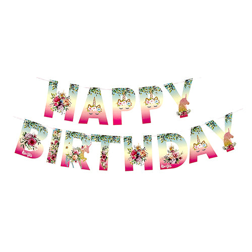 Standing baby unicorn shaped foil balloon for unicorn theme celebration from Funzoop The Party Shop