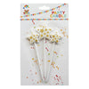 Black and silver star-shaped wax cake candles