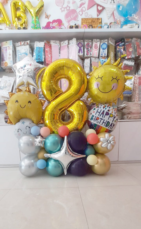 Sun, Star & Moon Balloon Centerpiece in Gurgaon