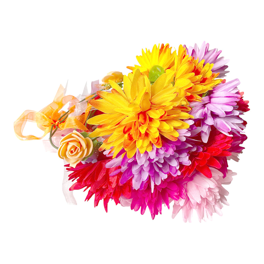 Sunflower floral tiara alternate angle