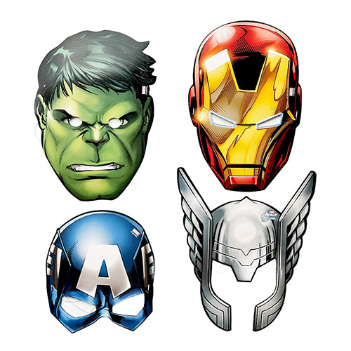 Superhero Paper Face Masks for Kids - Pack of 8 by Funzoop