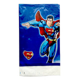 Superman theme plastic table cover with colorful superhero character graphics from Funzoop The Party Shop