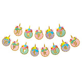Unicorn birthday party wall backdrop banner with pastel rainbow theme decoration from Funzoop The Party Shop