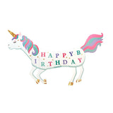 Unicorn theme happy birthday backdrop banner for kids celebration from Funzoop The Party Shop