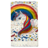 Unicorn rainbow party tablecloth decoration with fantasy birthday artwork from Funzoop The Party Shop
