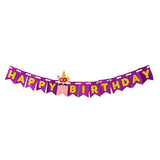 Unicorn birthday party backdrop decoration banner with rainbow themed artwork from Funzoop The Party Shop
