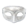 Venetian Party Glitter Eye Mask, Assorted Colors, Silver by Funzoop
