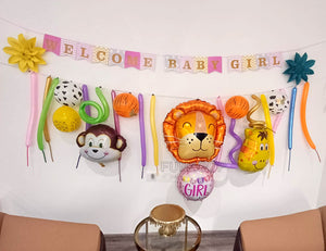 Welcome Baby Girl Jungle Theme Decoration