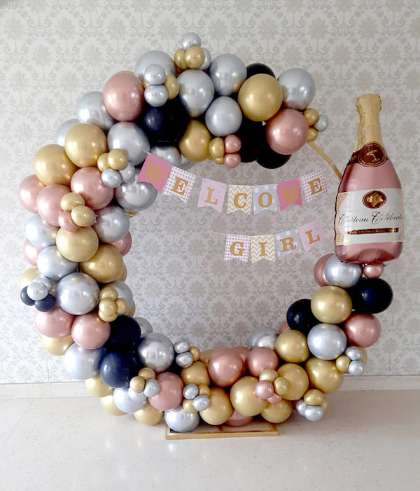 Baby Girl Welcome Balloon Arch