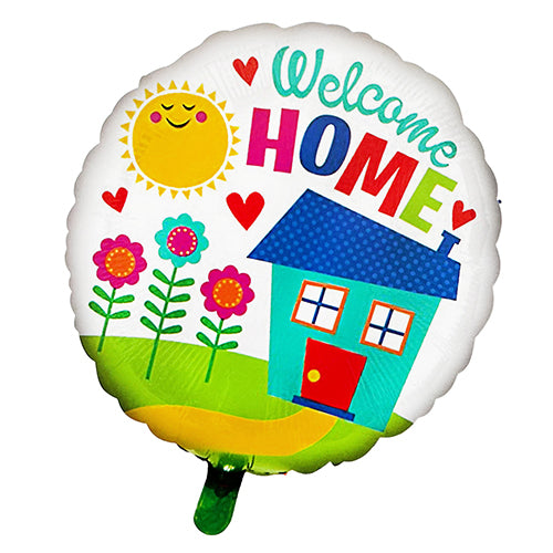 Welcome Home Printed Foil Balloon, 18 Inch shown as a product reference for themed parties and celebration displays, with its themed design visible.