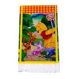 Winnie the Pooh theme plastic table cover featuring classic character artwork for birthday parties from Funzoop The Party Shop