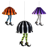 Witch legs honeycomb hanging decoration for Halloween party décor from Funzoop The Party Shop