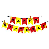 Wizard theme Happy Birthday wall banner hanging decoration with fantasy-inspired artwork for birthday celebration backdrop from Funzoop The Party Shop
