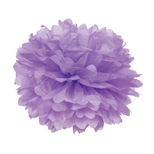 12" Tissue Paper Pom Pom Purple sold by Funzoop - The Party Shop
