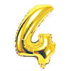 16" Foil Number Balloons- Golden (Digits 4) - Funzoop
