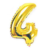 16" Foil Number Balloons- Golden (Digits 4) - Funzoop