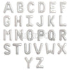 16" Foil Alphabet Balloons- Silver (Letters A - Z)  - Funzoop