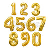 16" Foil Number Balloons- Golden (Digits 0 - 9) - Funzoop