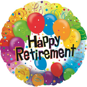 17" Happy Retirement Helium Balloon