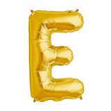 16" Foil Alphabet Balloons- Golden (Letter E) - Funzoop