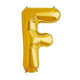 16" Foil Alphabet Balloons- Golden (Letter F) - Funzoop