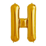 16" Foil Alphabet Balloons- Golden (Letter H) - Funzoop