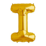 16" Foil Alphabet Balloons- Golden (Letter I) - Funzoop