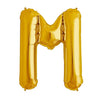 16" Foil Alphabet Balloons- Golden (Letter M) - Funzoop