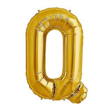 16" Foil Alphabet Balloons- Golden (Letter Q) - Funzoop
