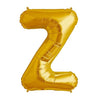 16" Foil Alphabet Balloons- Golden (Letter Z) - Funzoop
