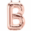 16" Foil Alphabet Balloons- Rose Gold (Letter B) - Funzoop