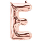 16" Foil Alphabet Balloons- Rose Gold (Letter E) - Funzoop
