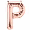 16" Foil Alphabet Balloons- Rose Gold (Letter P) - Funzoop