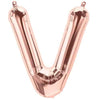 16" Foil Alphabet Balloons- Rose Gold (Letter V) - Funzoop